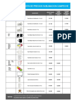 Lista de Precios Distribuidora