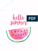 Hello Summer Printable