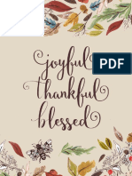 Joyful Thankful Blessed Printable