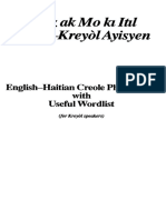 English Haitian Creole Phrasebook With Useful Wordlist