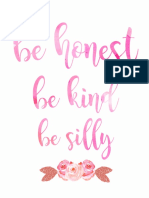 Be Honest Printable