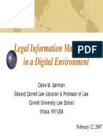 Legal Information Management in A Digital Environment