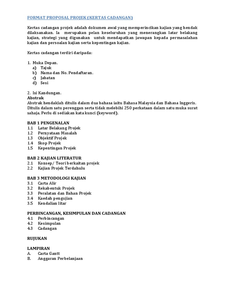 Format Proposal PDF | PDF