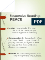 Responsive Reading Peace