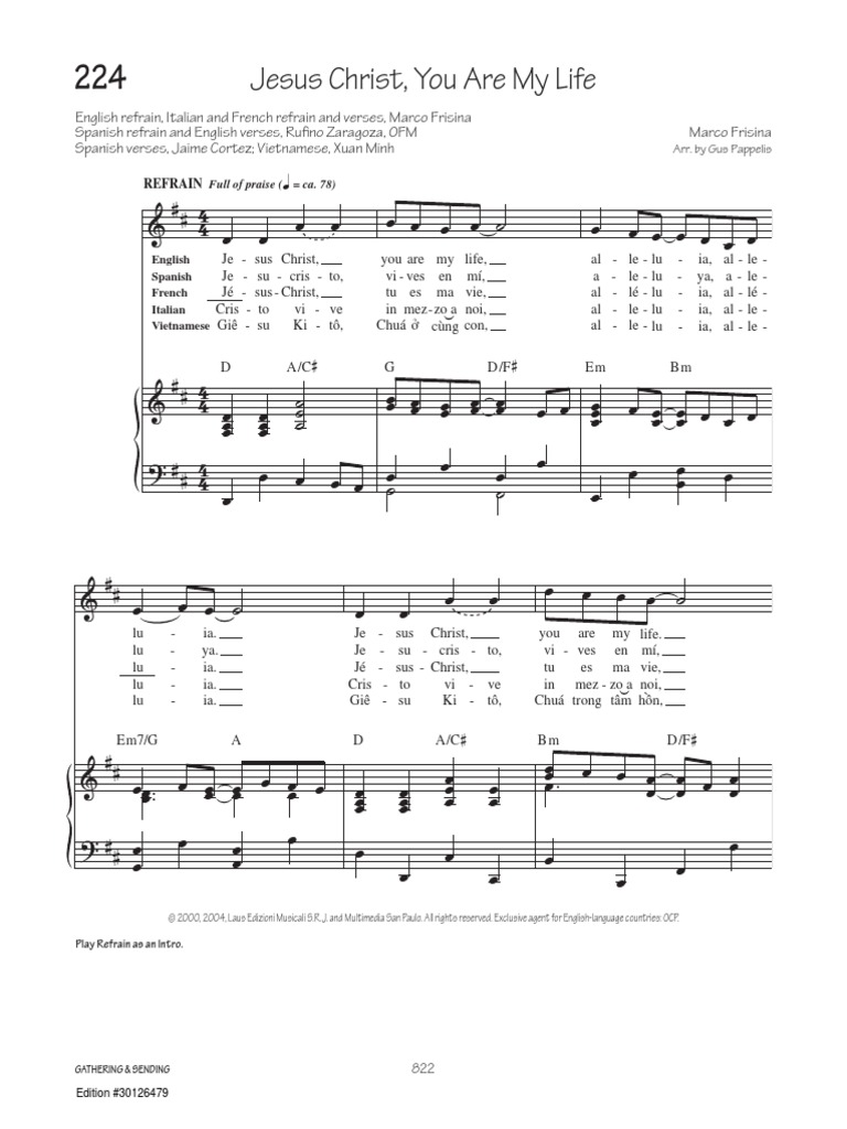 Jesus Christ You Are My Life Testo Jesus Christ You Are My Life | PDF