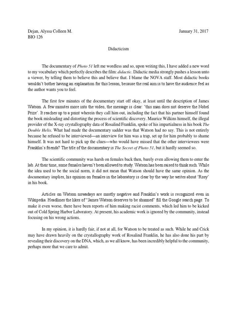 Rosalind franklin essays picture