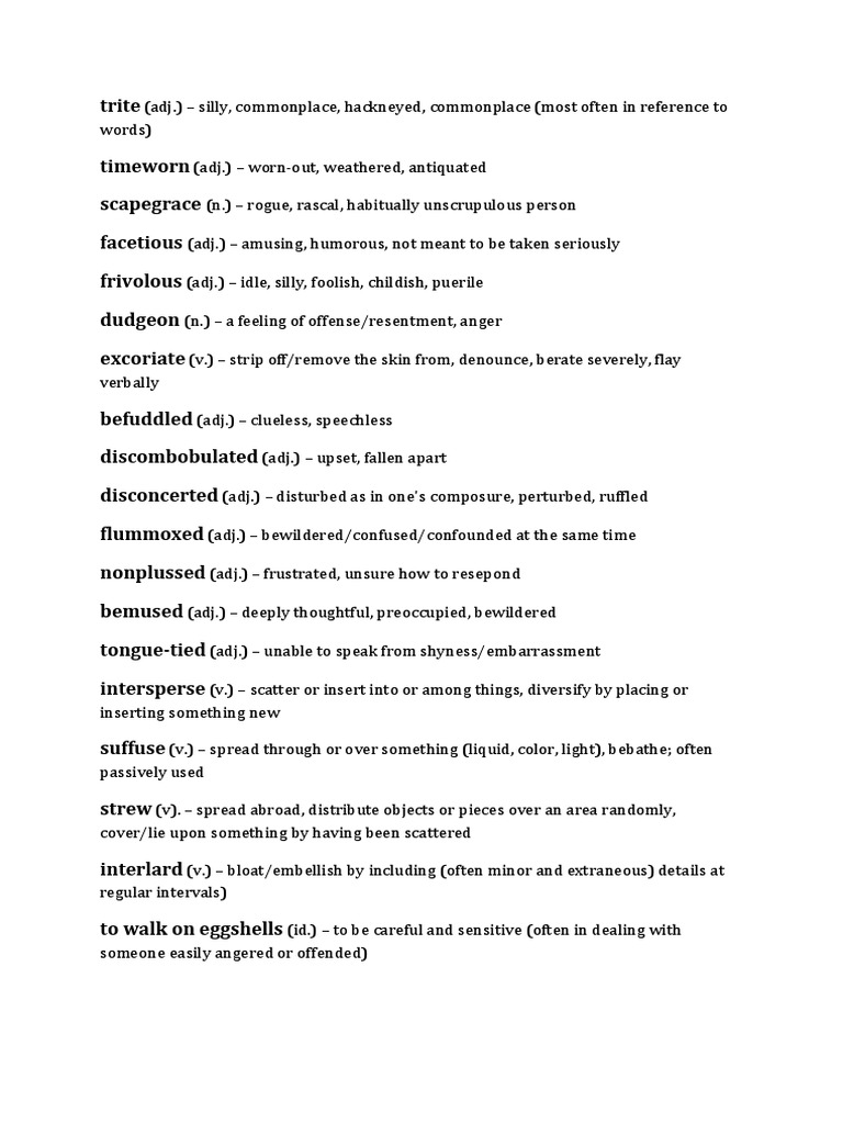 Synonyms PDF Psychological Concepts