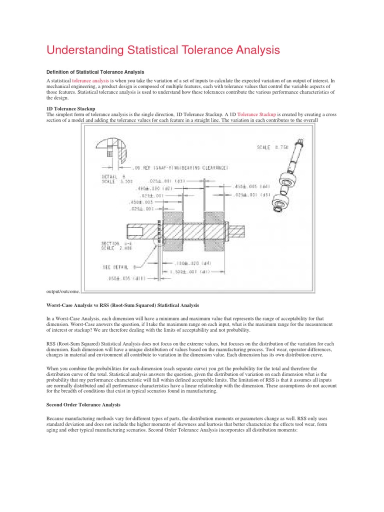 Statistical Tolerance Analysis | PDF | Engineering Tolerance | Analysis