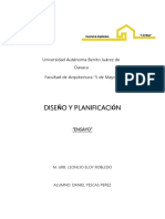 Diseño Y Planificación: Universidad Autónoma Benito Juárez de Oaxaca Facultad de Arquitectura "5 de Mayo"