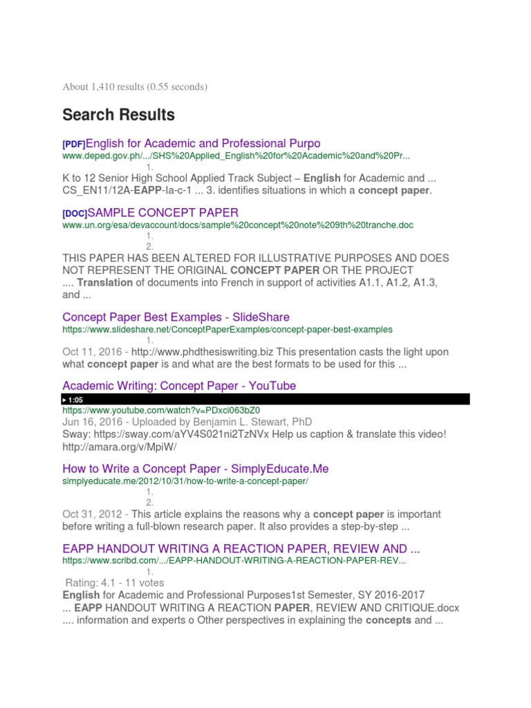 Concept Paper Examples for EAPP | PDF | Academic Publishing | Portable ...