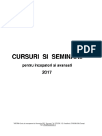 Cursuri Seminarii Incepatori Avansati