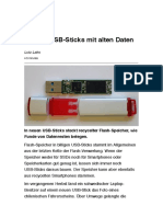 Frische USB-Sticks Mit Alten Daten