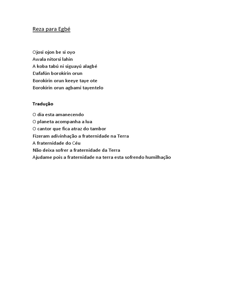Reza para Egbé2 | PDF | Planemo | Ciência Planetária