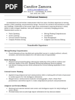 master resume