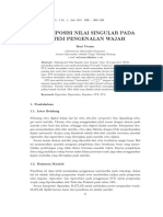 Dekomposisi Nilai Singular Pada Sistem Pengenalan Wajah: Beni Utomo