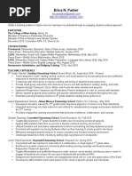 Erica Farber - Educational Resume Weebly September 2017