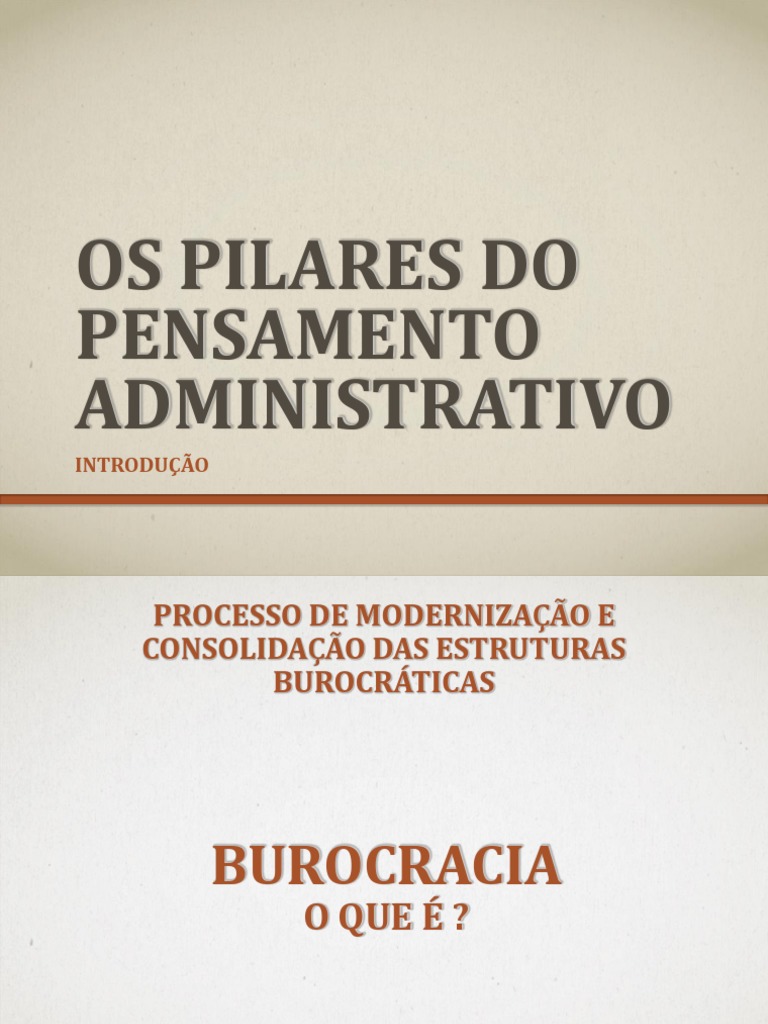 Os Pilares Do Pensamento Administrativo Pronto PDF Revolução Industrial Guilda