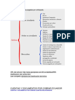 Clasificación del activo corriente cuentas y documentos por cobrar