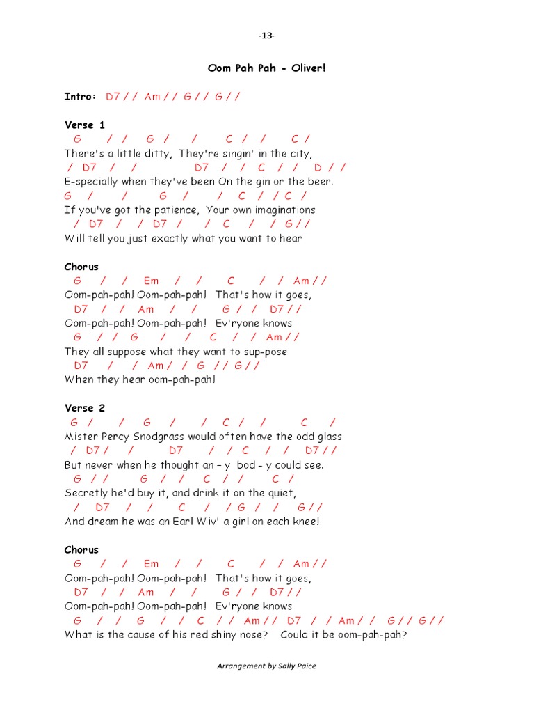 13 Oom Pah Pah Songs Musical Forms