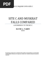 SITE C AND MUSKRAT FALLS COMPARED by David A. Vardy