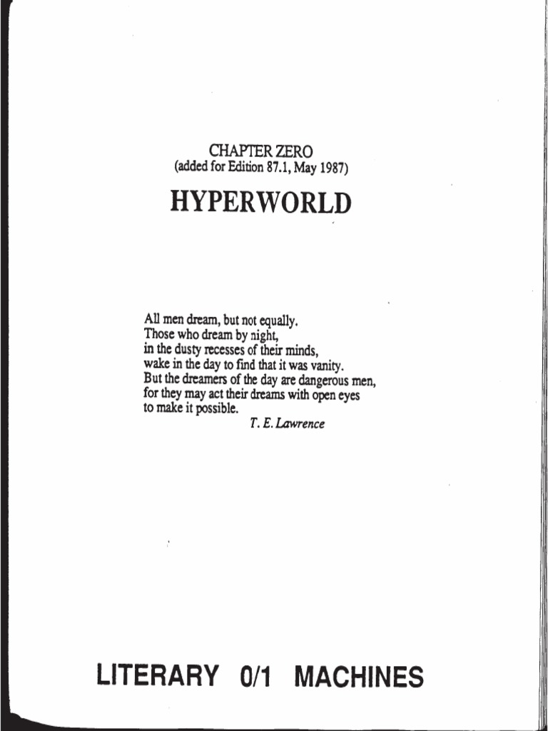 Nelson Literary Machines | PDF | Hypertext | Cognitive Science