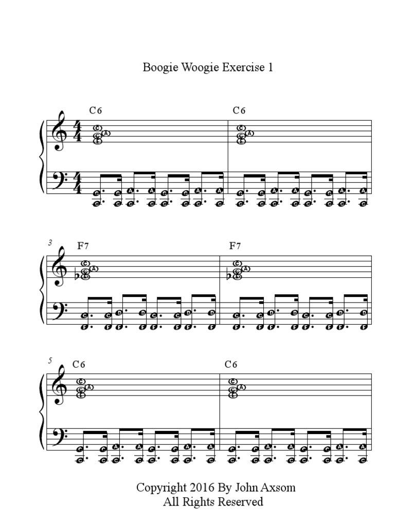 Boogie Woogie Exercise One | PDF