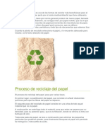 El Reciclaje de Papel