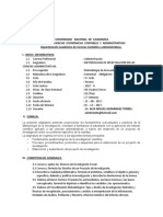 Silabo de Metodologia de Investigacion en Ciencias Administrativas - Vi Ciclo - Unc - 2016 - II