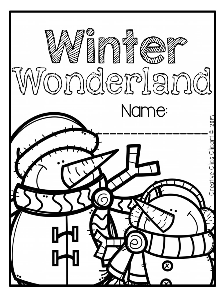 FREEWinter Coloring Book Madeby Creative Clips Clipart | PDF