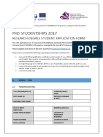 ECME PHD Studentships 2017 Application Form