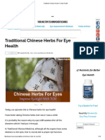 Traditional Chinese Herbs for Eye Health