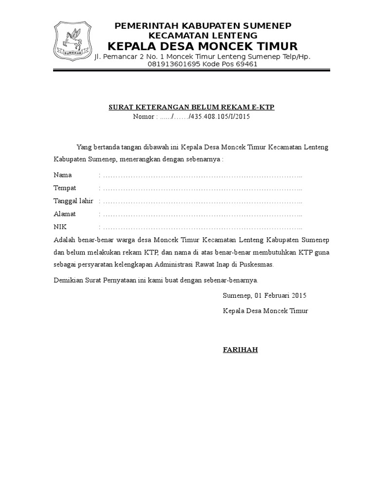 Surat Kuasa E Ktp