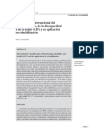 Clasifi Cación Internacional Del Funcionamiento, de La Discapacidad y de La Salud (CIF) y Su Aplicación en Rehabilitación