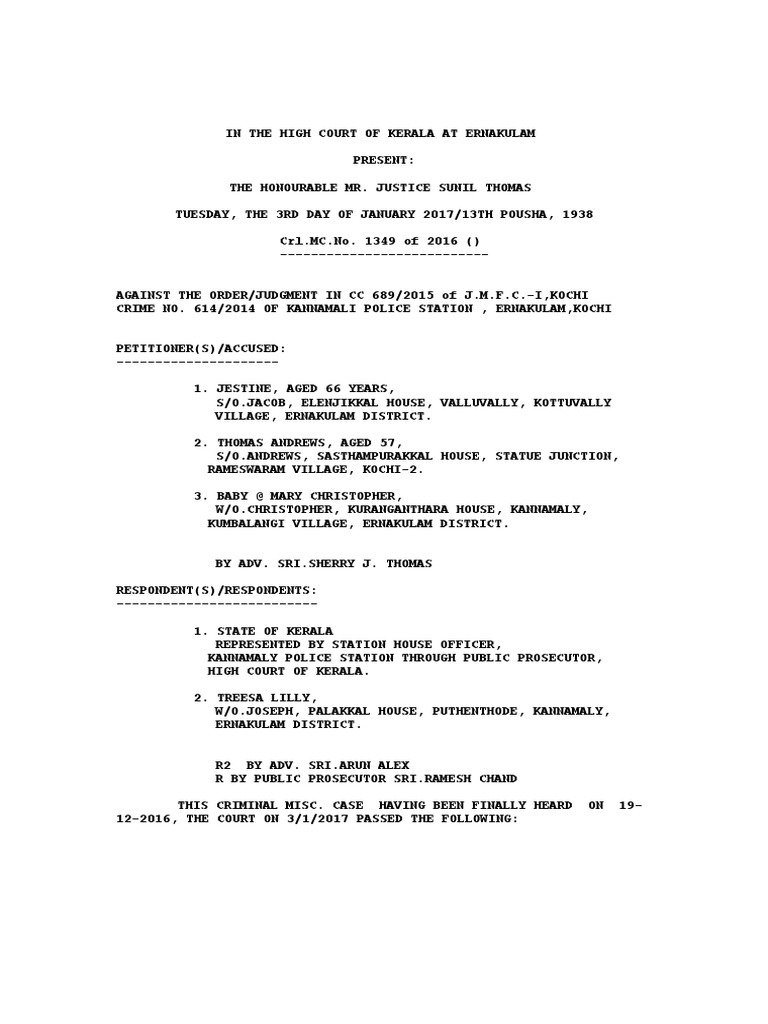 Kerala HC Judgement Acupuncture Jan. 17 PDF Alternative Medicine