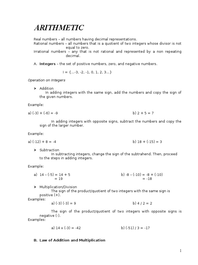 Mathematics Concepts and Calculation | PDF | Fraction (Mathematics ...