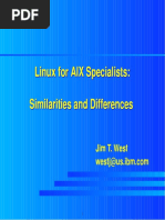 Linux For AIX Specialists: Similarities and Differences