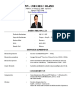 Curriculum Vitae Ronal Guerrero Olano Administración empresas Cajamarca