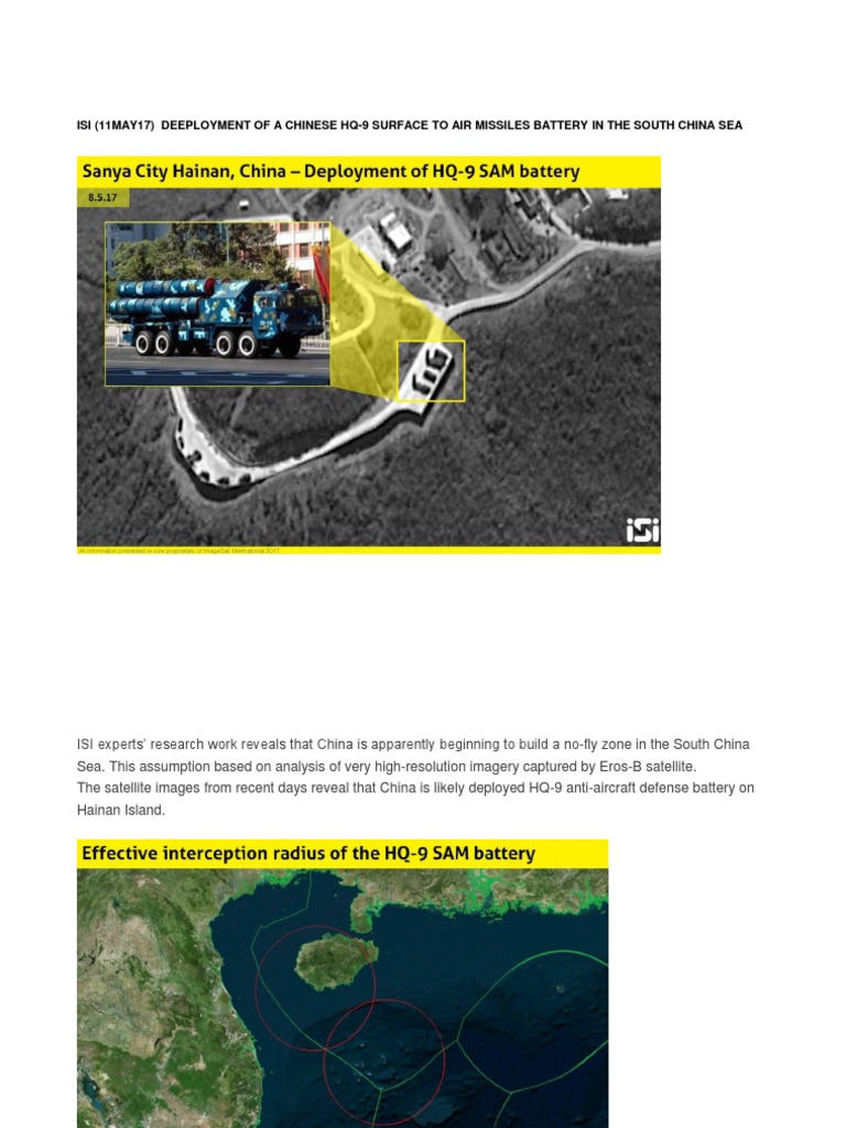 China HQ-9 Missile Deployment Analysis | PDF | Missile | Anti Aircraft ...