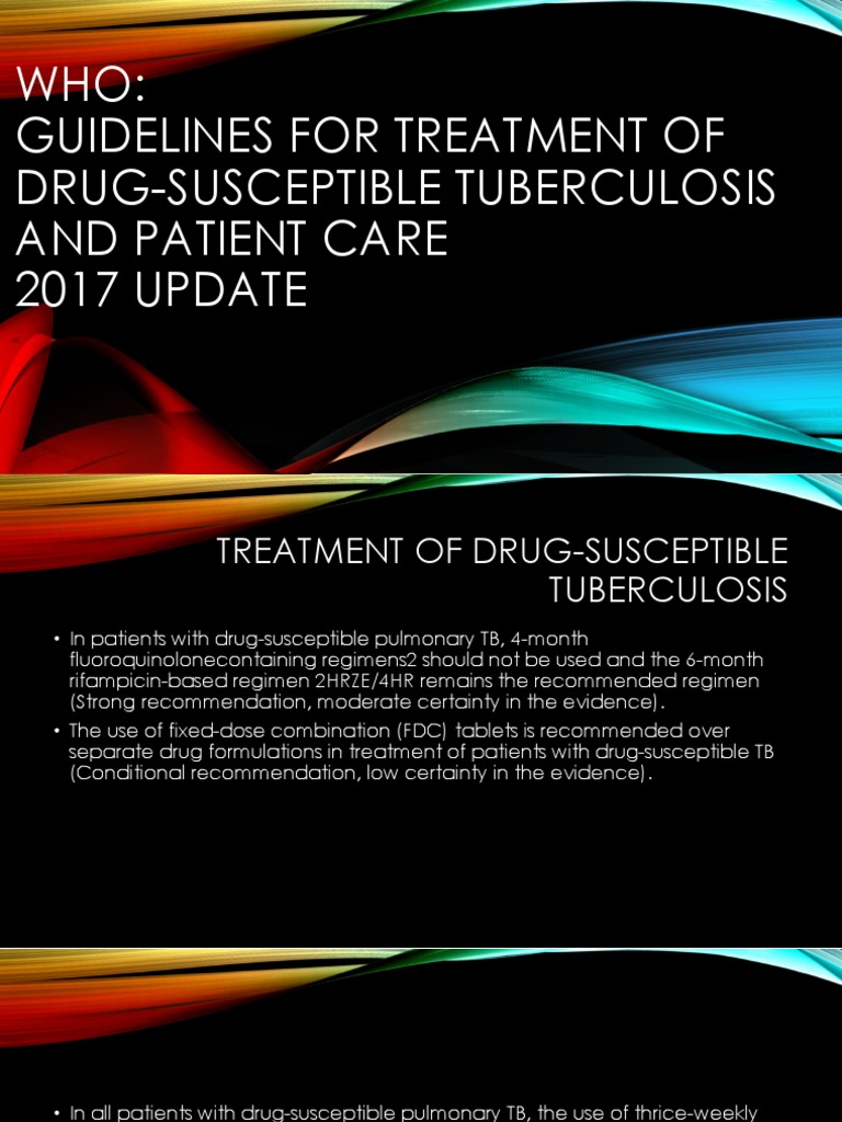 Guidelines for Drug-Susceptible TB Treatment | PDF | Tuberculosis ...