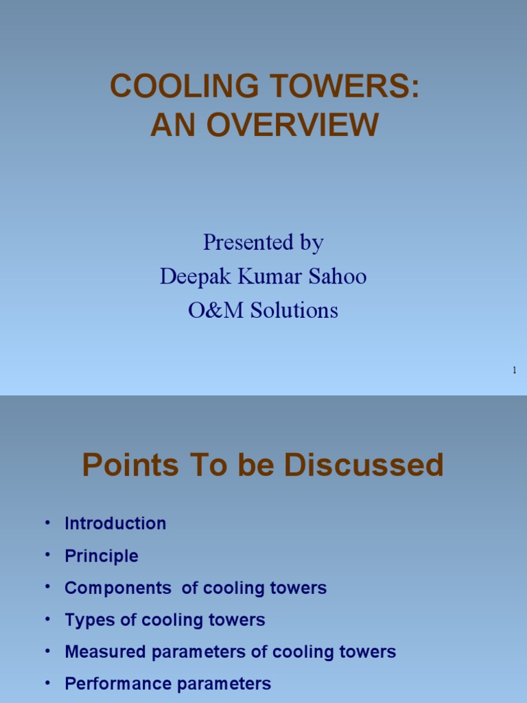 Cooling Towers: Types and Performance Insights | PDF | Water | Air ...