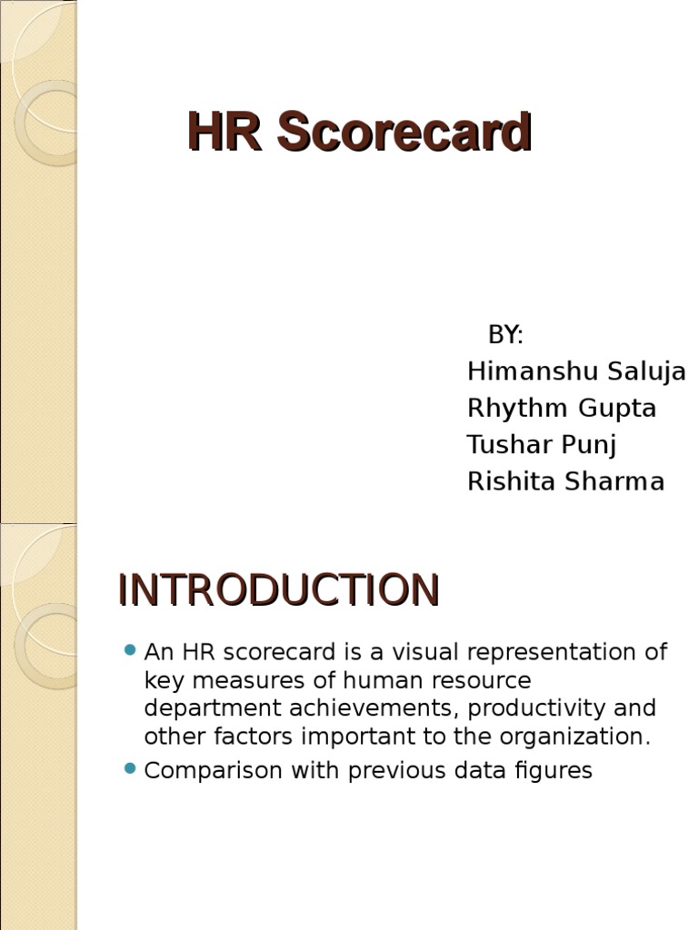 Measuring Up An Analysis of Key Performance Indicators in an HR