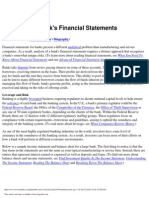 Analyzing A Bank's Financial Statements