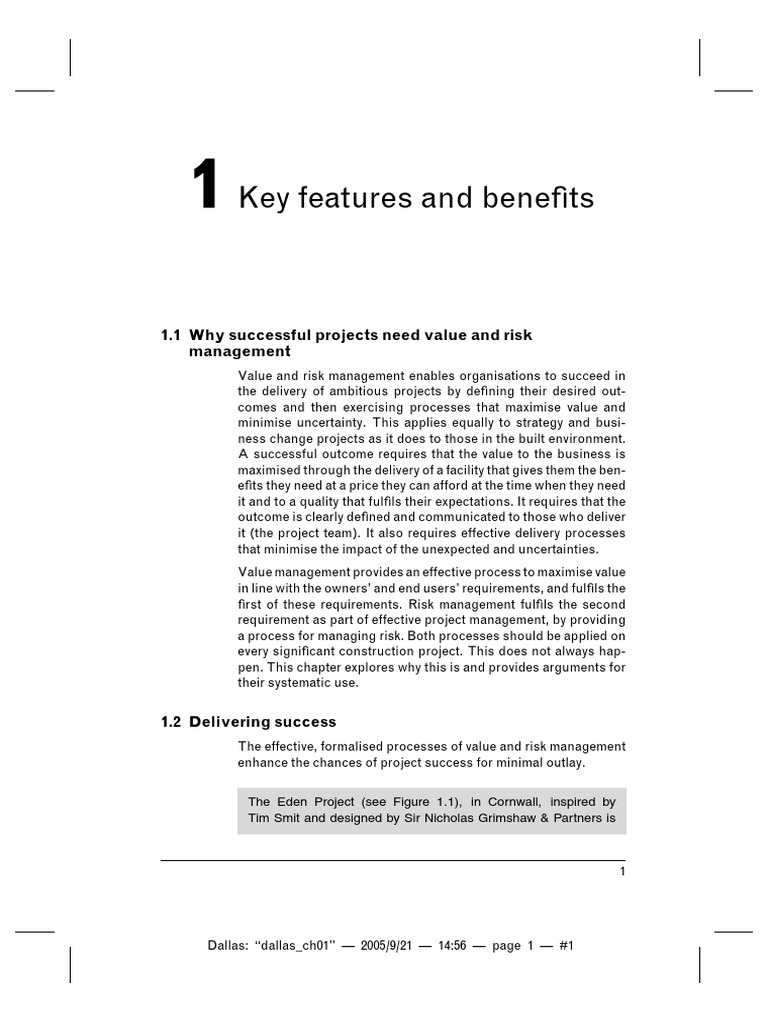 Value and Risk Management in Projects | PDF | Risk Management | Risk
