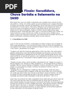 Eventos Finais - Sacudidura Chuva Serôdia e Selamento Na IASD (Jairo Carvalho)