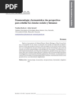Barbera, N. y Inciarte, A. - Fenomenología y Hermenéutica, Dos Persepectivas para Estudiar Las Ciencias Sociales y Humanas