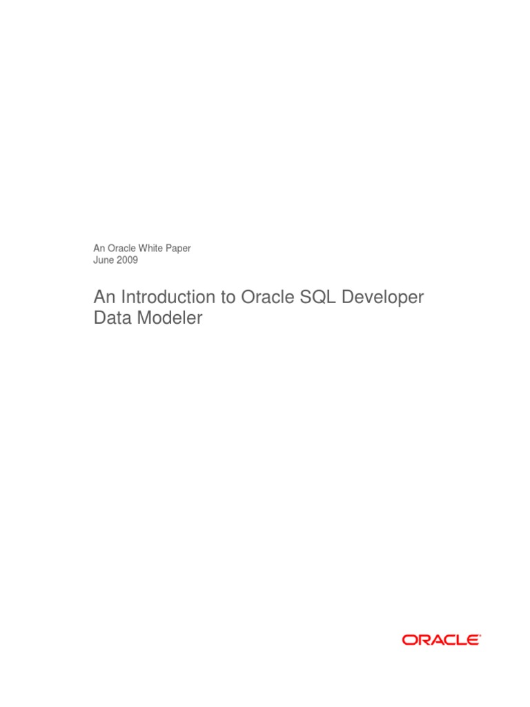 SQL Developer Data Modeler Overview PDF Oracle Database Relational Model