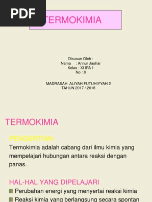 Termokimia Dan Kesetimbangan Kimia