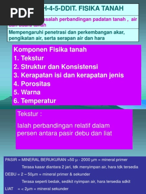 Ddit 3 4 Sifat Fisika Tanah Pdf