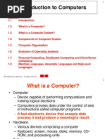 Introduction To Computers: Outline