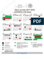 Calendario Escolar 185 y 195 Dias 2017 2018